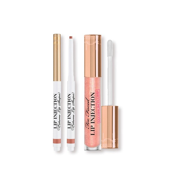 Lip Injection Extreme Lip Shaper Matita Labbra + Lip Injection Maximum Dose Gloss, TOO FACED